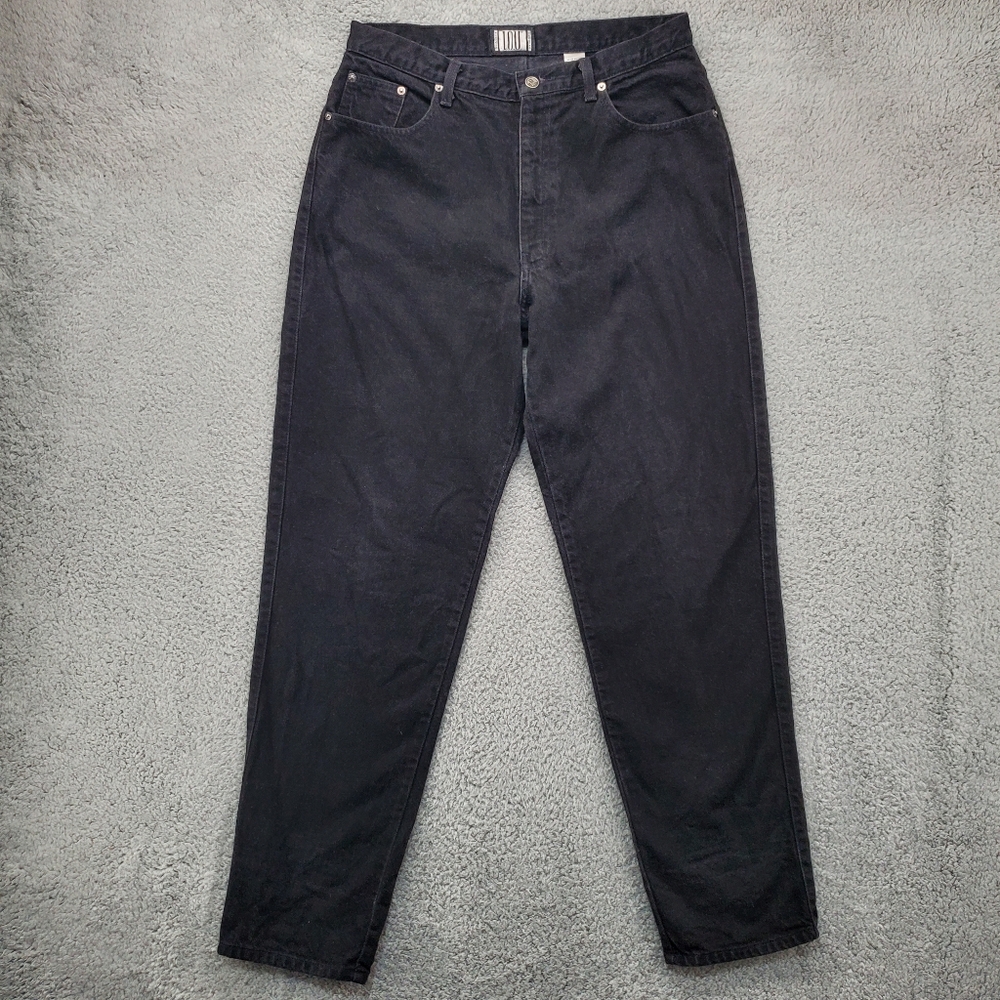 Vintage IOU Jeans Mens 33x32 Black Tapered 90s Grunge